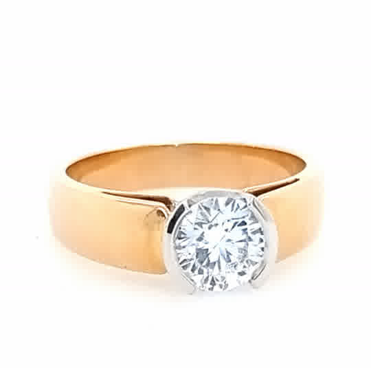 9ct Yellow Gold 1.06ct Lab Diamond RIng