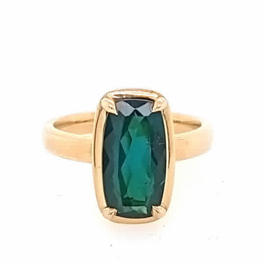 9ct Yellow Gold Green Tourmaline Ring