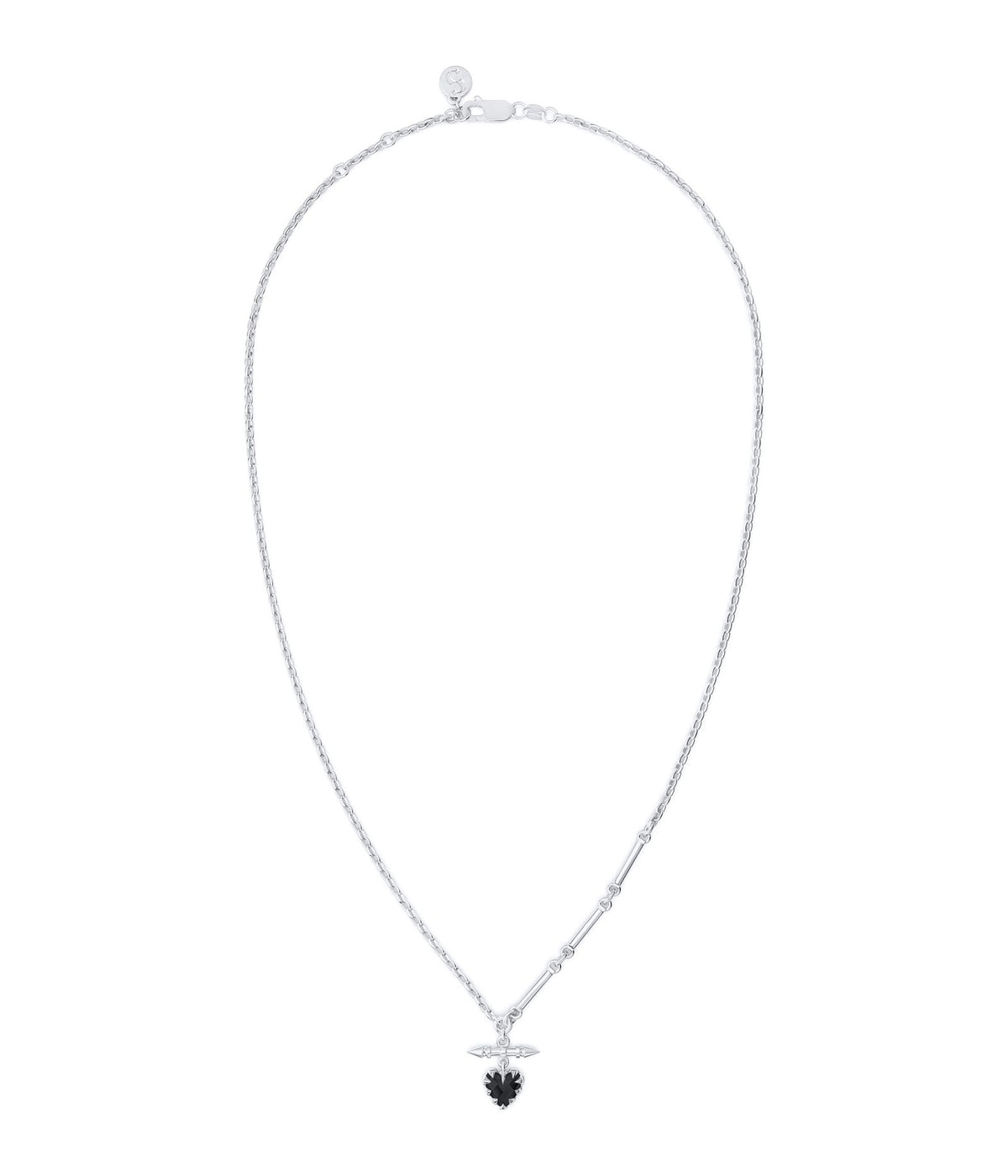 Stolen Girlfriend's Sterling Silver Onyx Love Claw Fob Necklace