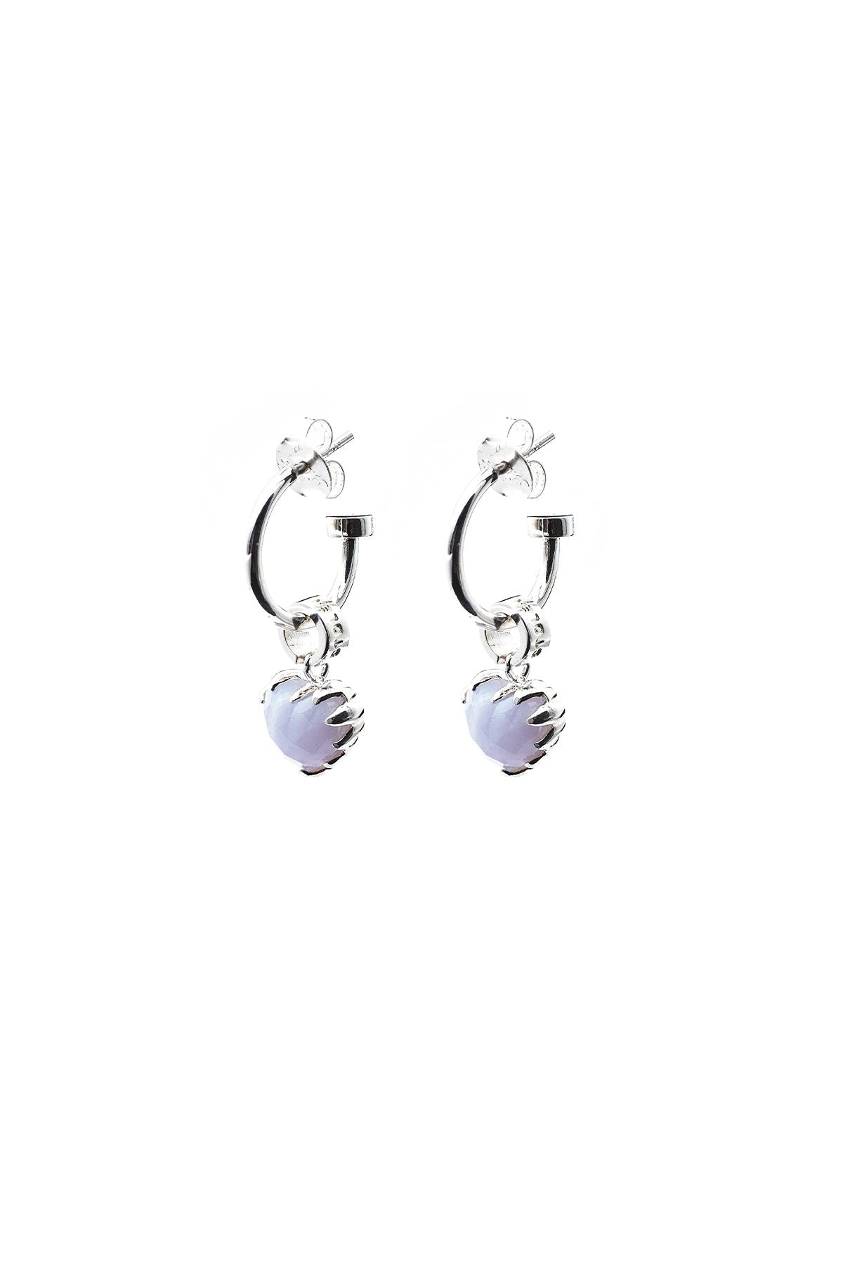 Stolen Girlfriend Blue Lace Agate Love Claw Earrings