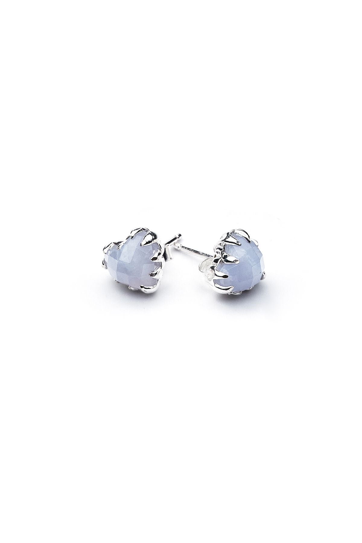 Stolen Girlfriend Blue Lace Agate Love Claw Studs