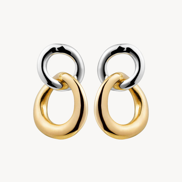 Najo Bi-tone Tranquila Stud Earrings