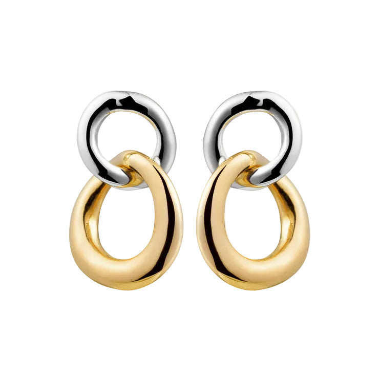 Najo Bi-tone Tranquila Stud Earrings
