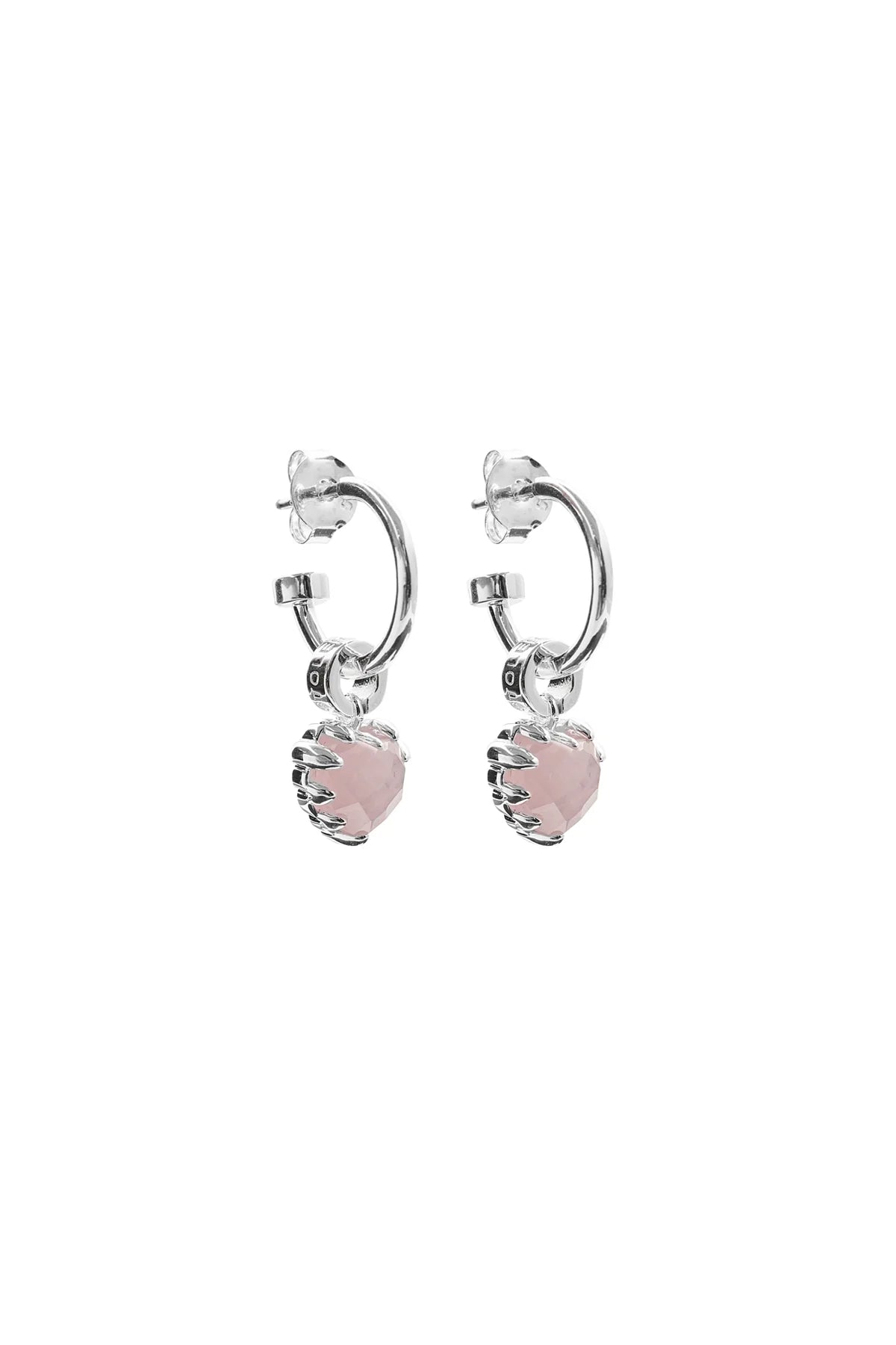 Stolen Girlfriends Love Anchor Rose Quartz Earrings