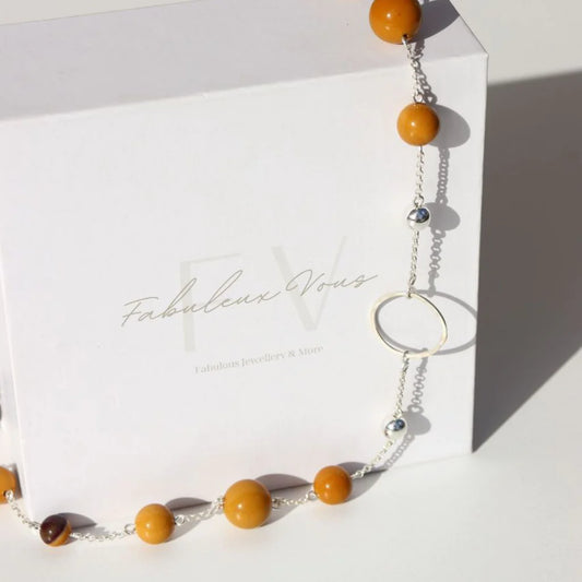Fabuleux Vous Mookaite Mustard Necklace