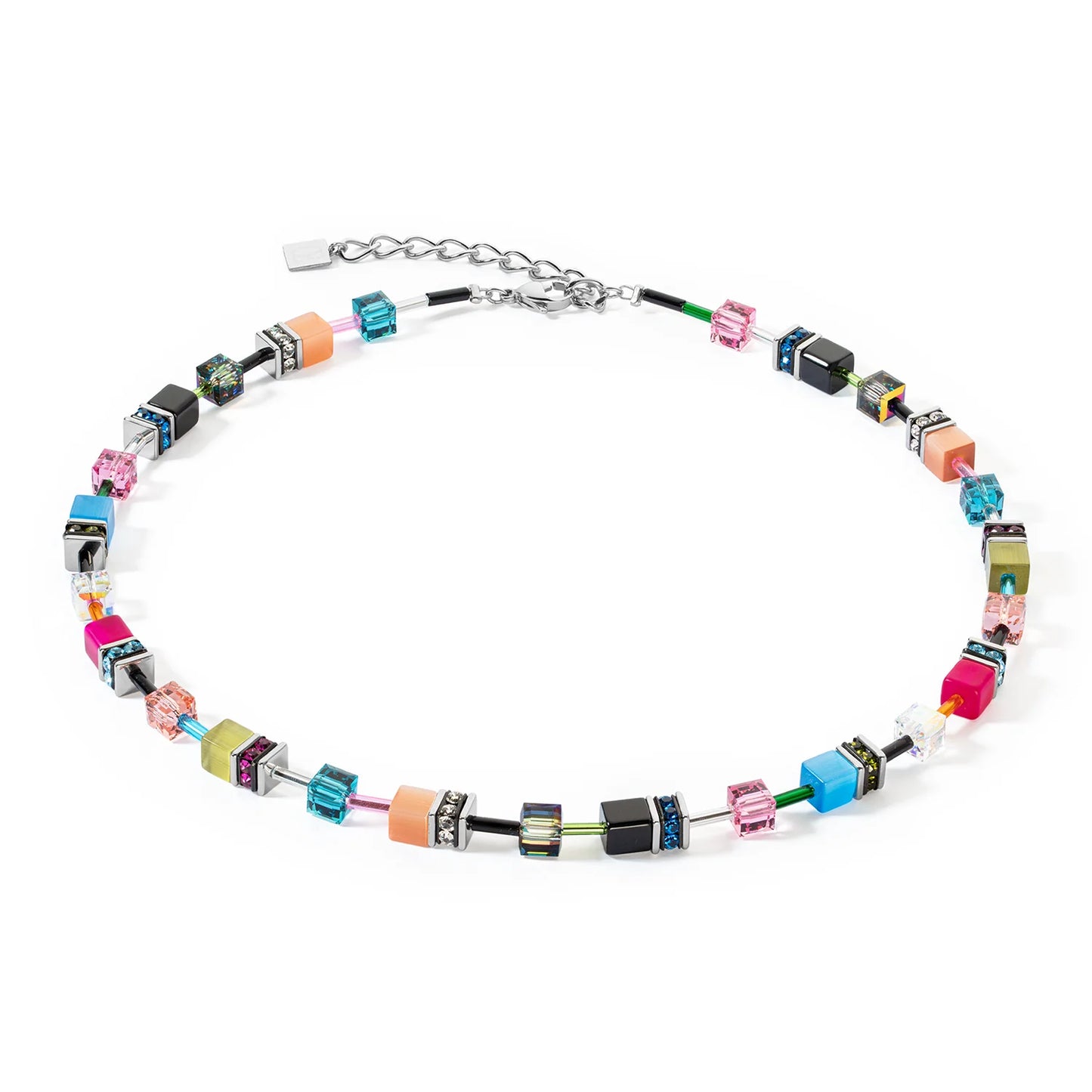 Coeur De Lion Geo Cube Hyper Bright Necklace