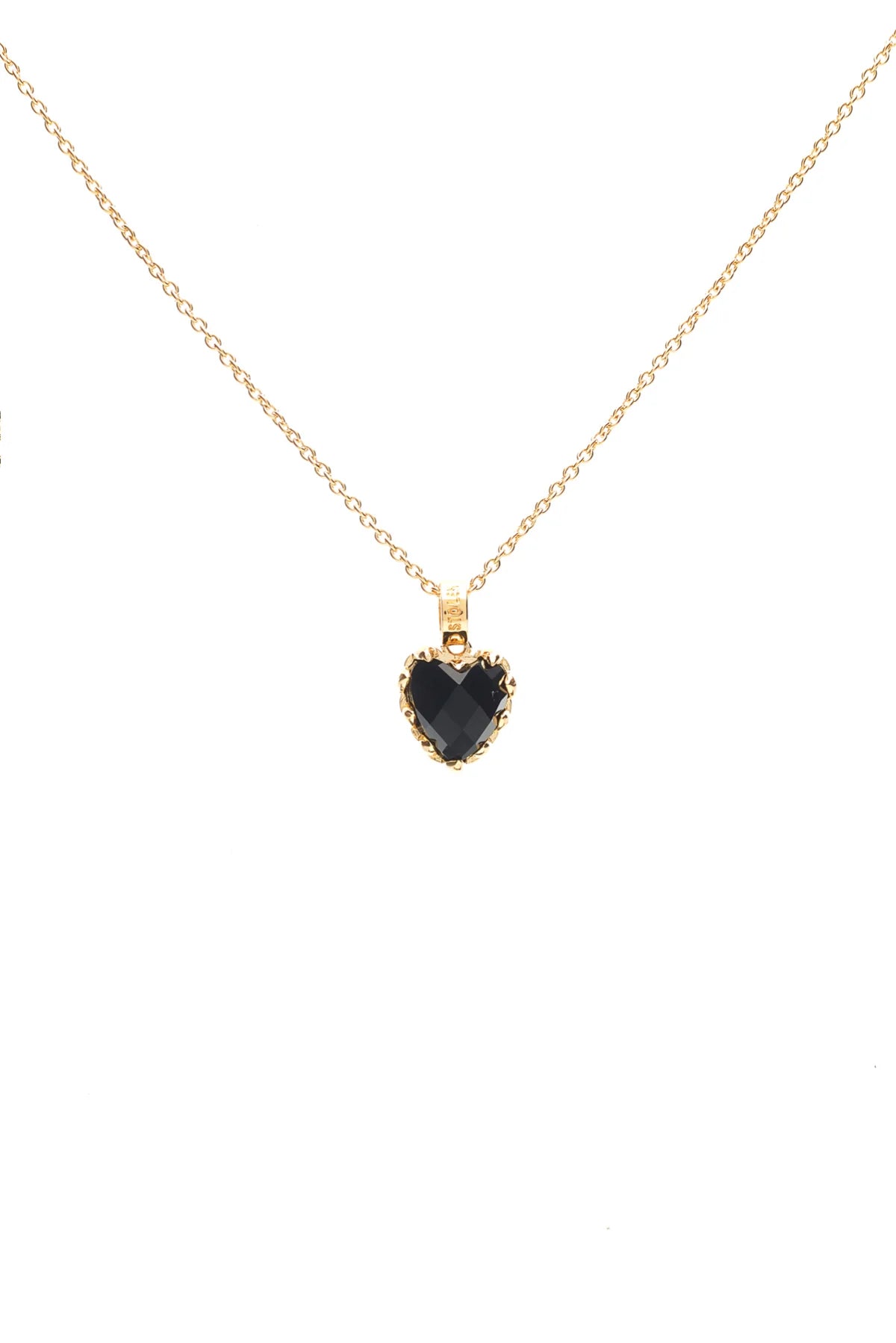 Stolen Girlfriend Love Claw Gold Plated Onyx Necklace