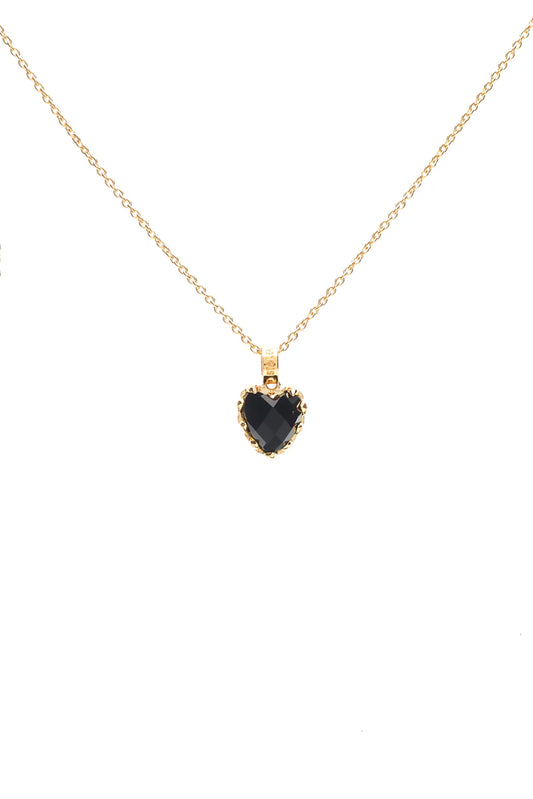 Stolen Girlfriend Love Claw Gold Plated Onyx Necklace