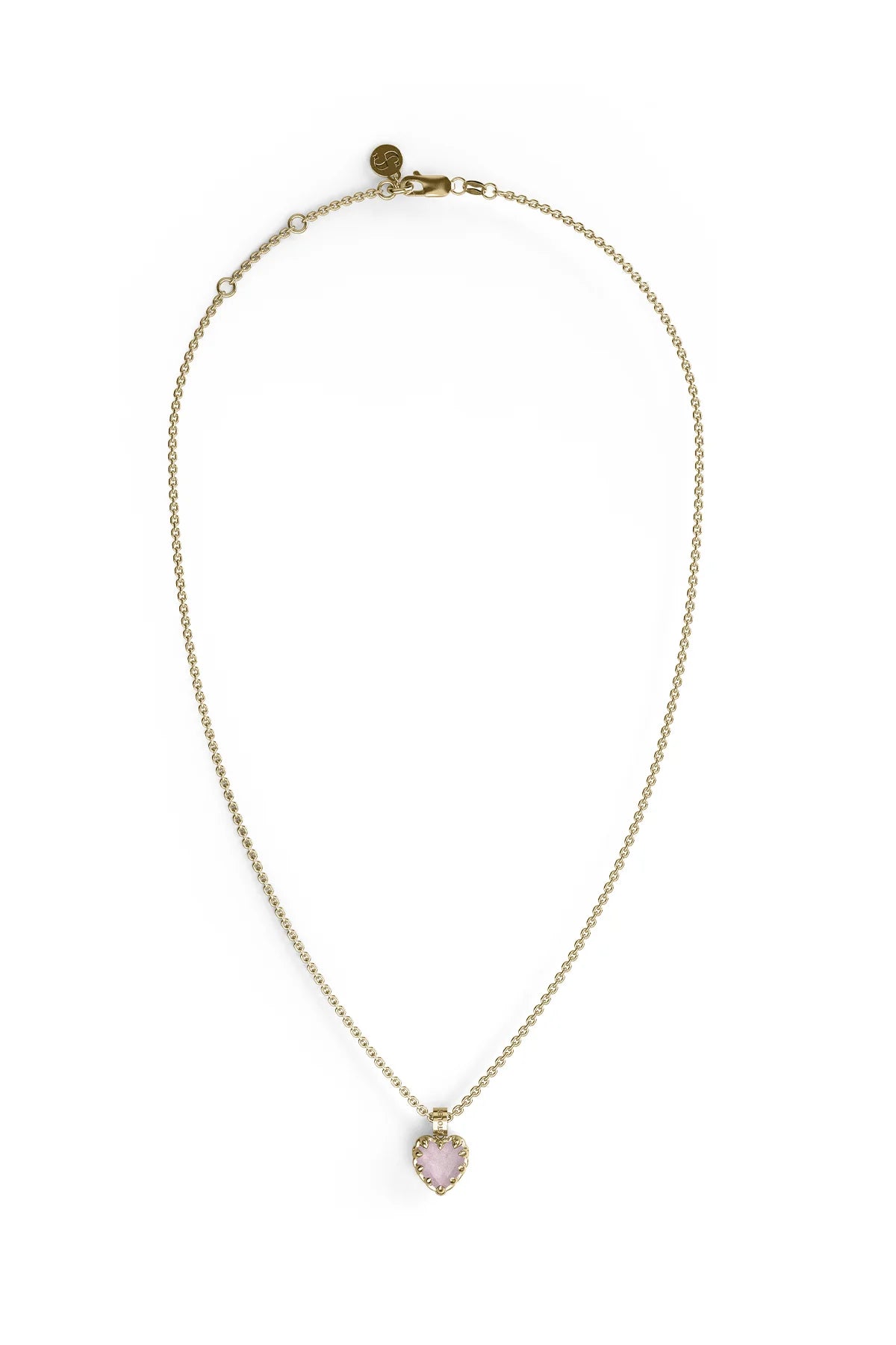 Stolen Girlfriends Gold Plated Rose Quartz Love Claw Necklace