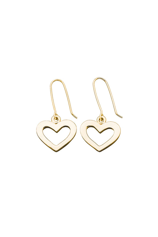 Karen Walker Golden Icon Heart Earrings