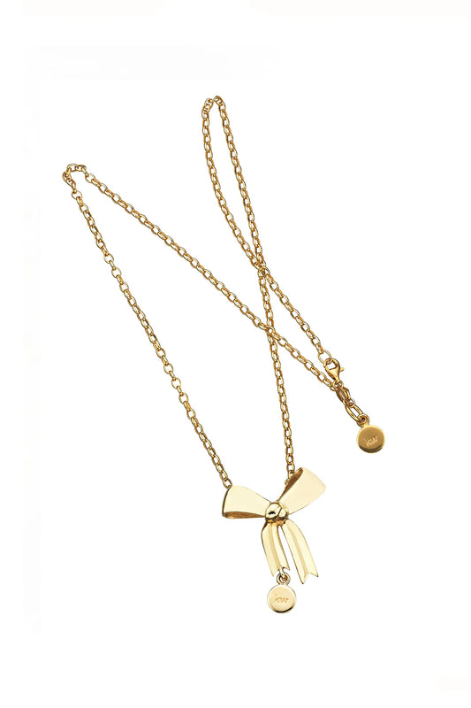 Karen Walker Golden Icon Bow Necklace