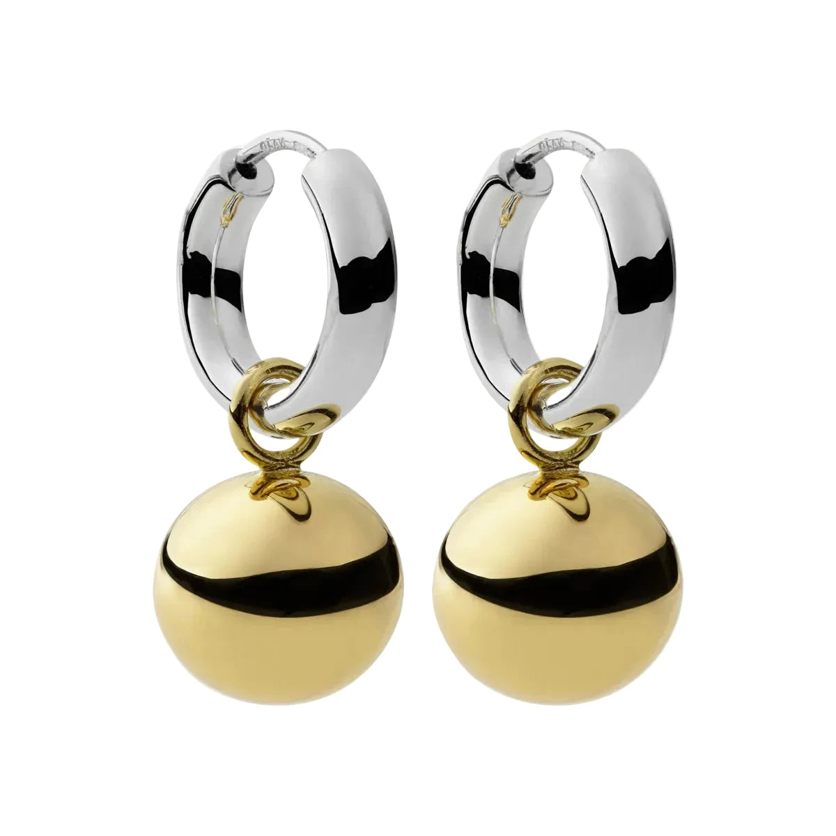 Najo Shaylo Bi-tone Huggie Earrings
