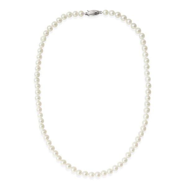 White Round Pearl Strand