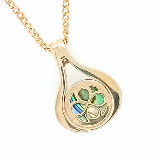 Blue Pearl Pendant 9ct Yellow Gold