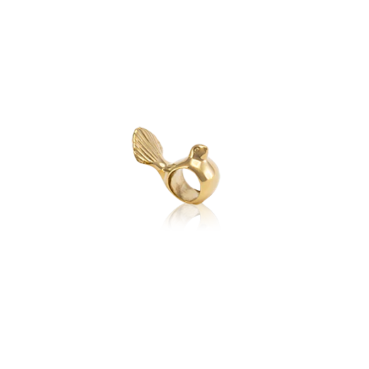 Evolve Gold Fantail Charm