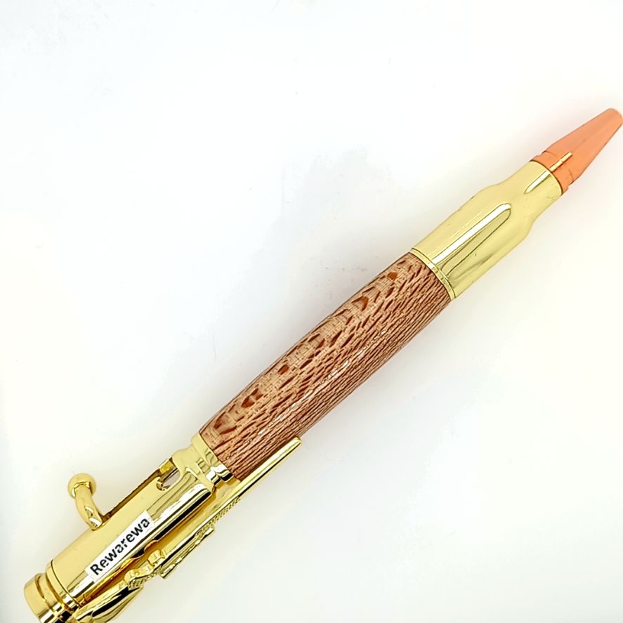 Bolt Action Pen Rewarewa Gold and Copper