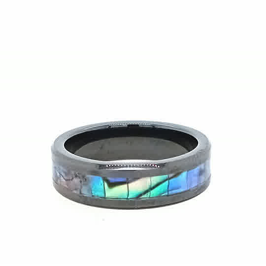 Ceramic Paua 6mm Ring