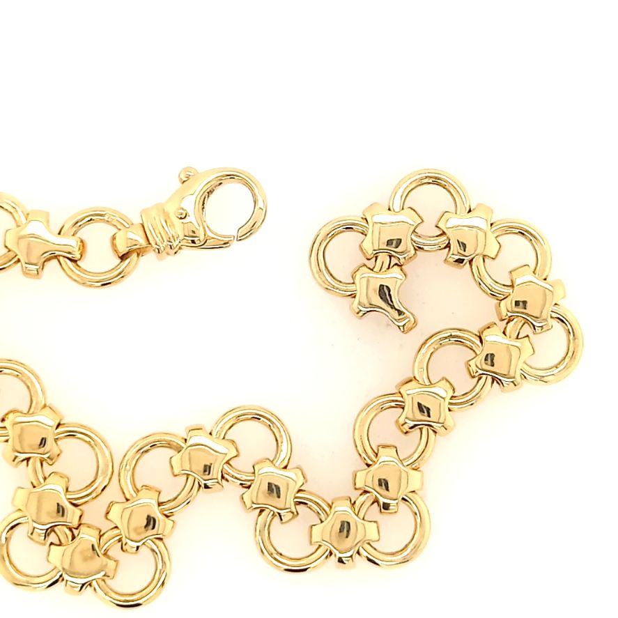 9ct Yellow Gold Swiss Cross Bracelet