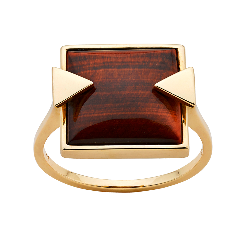 Karen Walker 9ct Y/G Tigerseye Ring