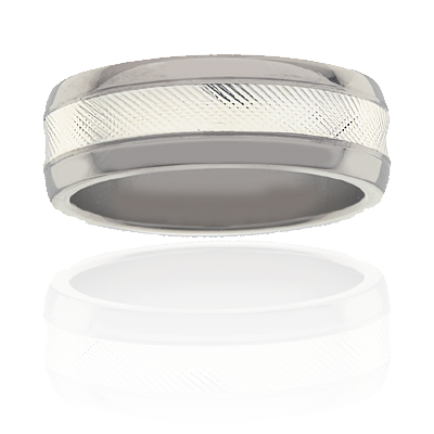 Titanium Sterling Silver Ring