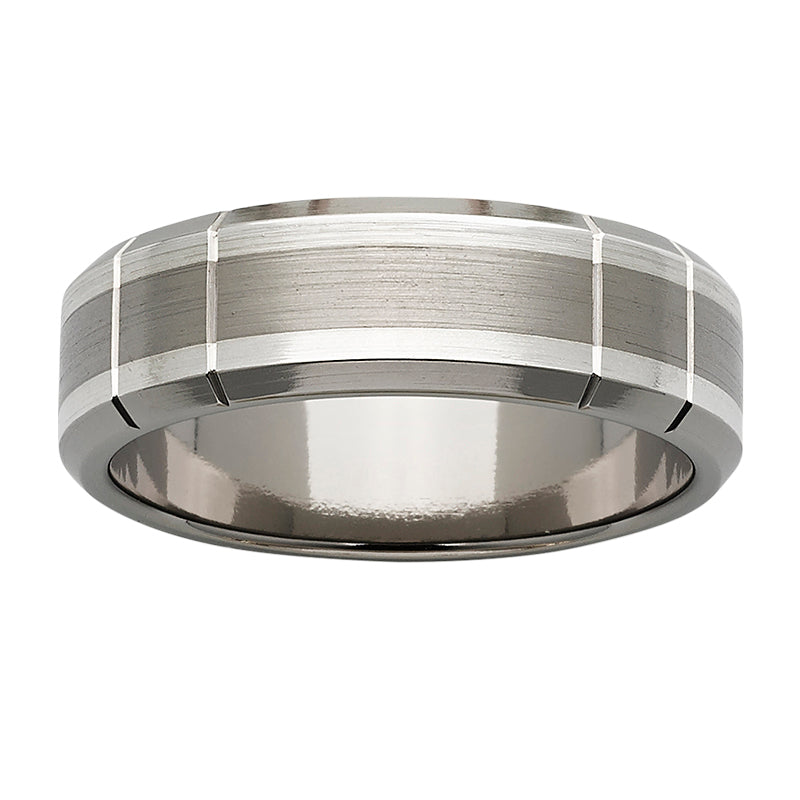 Titanium Silver Ring