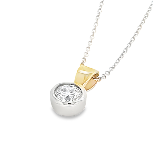 Handmade Yellow Gold and Diamond Pendant