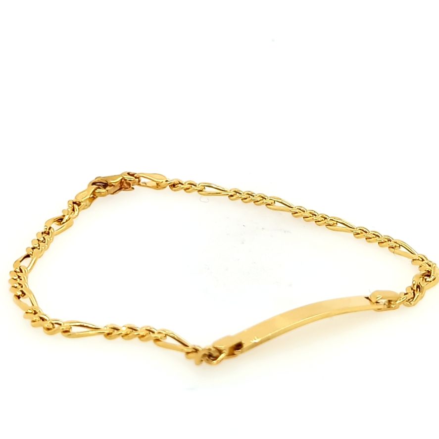 18ct Gold Identity Bracelet
