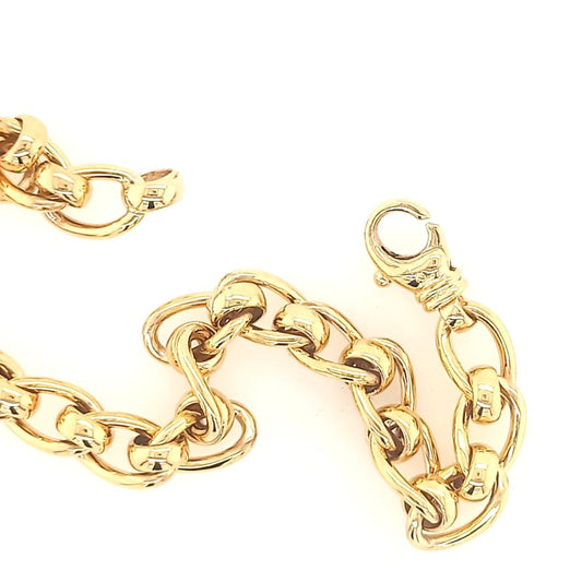 9ct Yelow Gold Rollercurb Bracelet