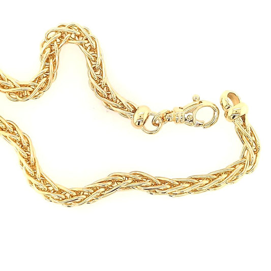 9ct Yellow Gold Fine Wheatsheaf Bracelet
