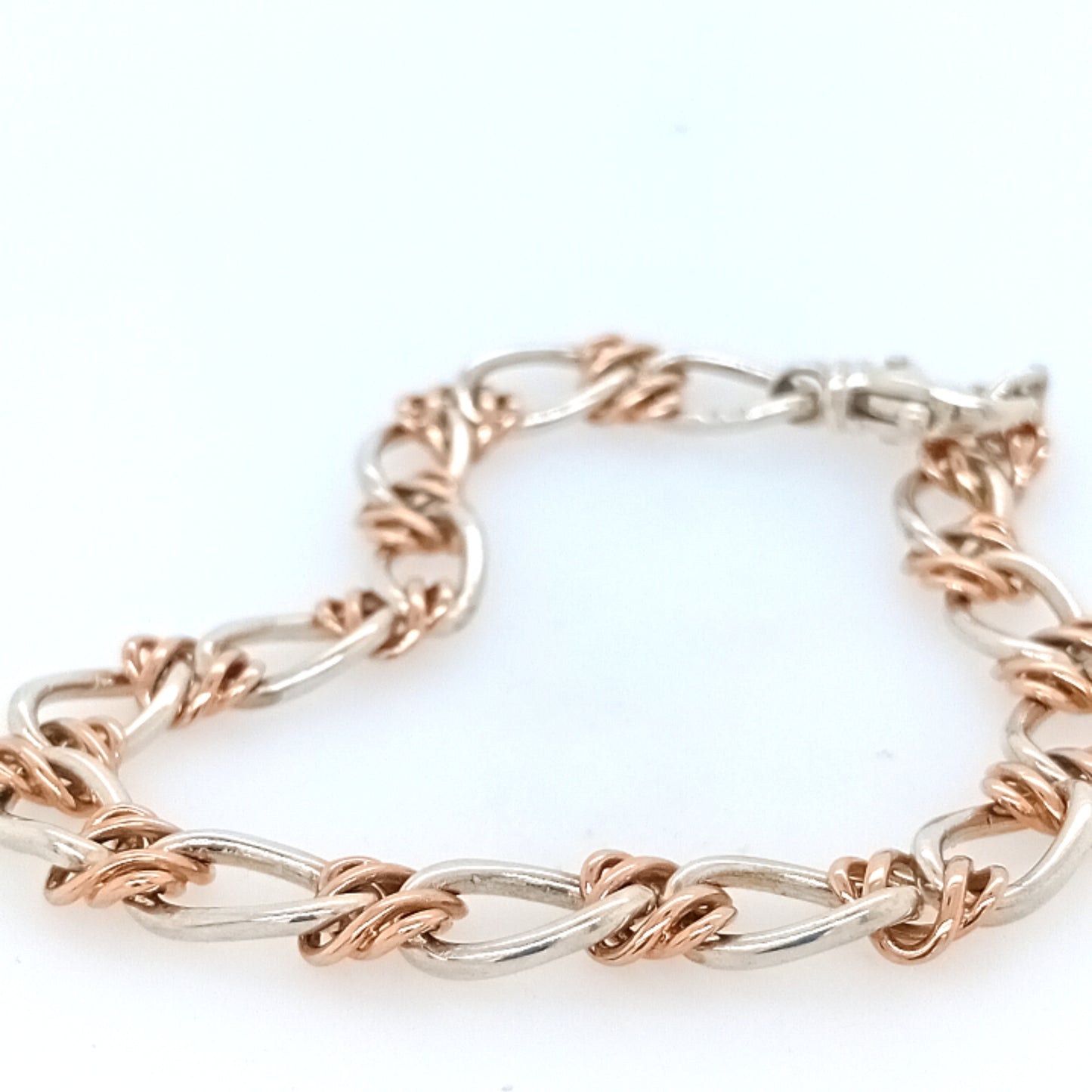 9ct Rose Gold and Sterling Silver Celtic Bracelet