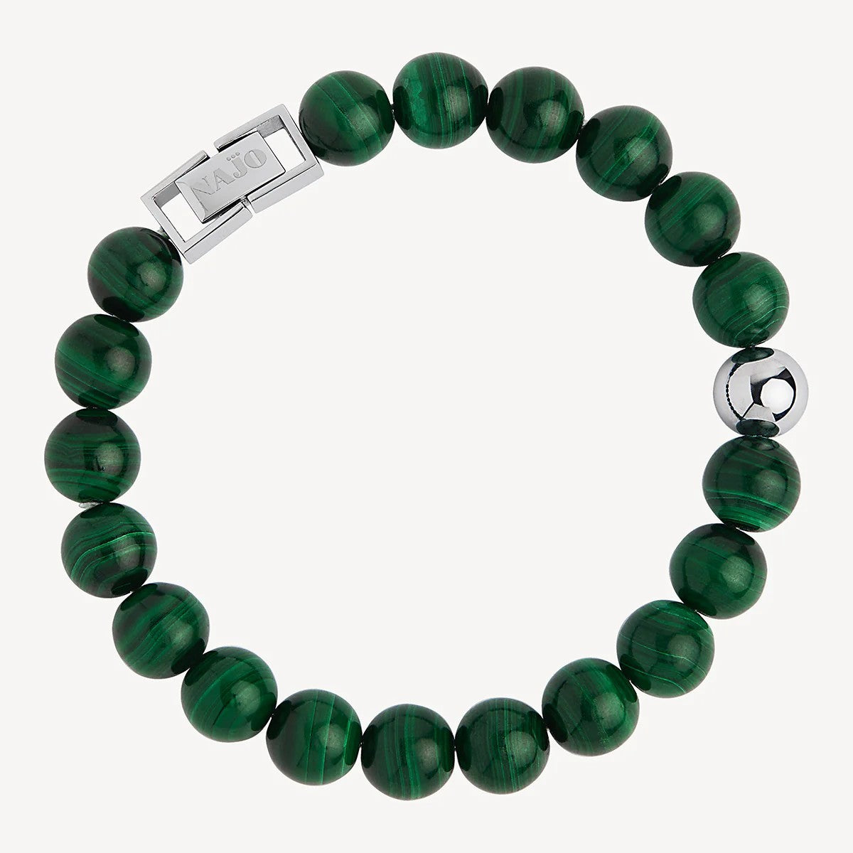 Najo 10mm Malachite Atlas Men's Bracelet