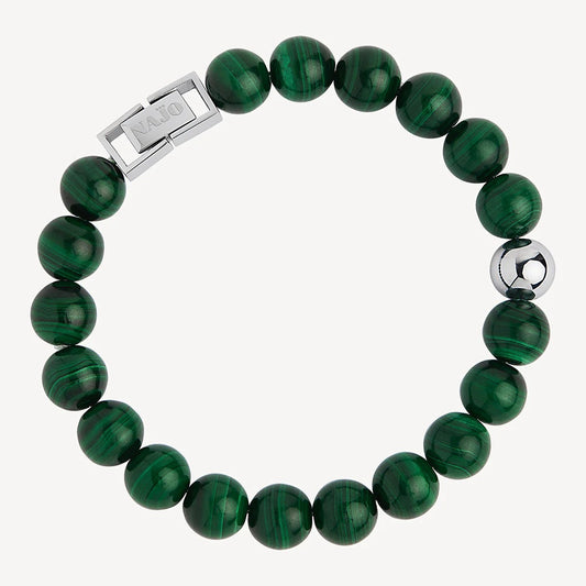Najo 10mm Malachite Atlas Men's Bracelet