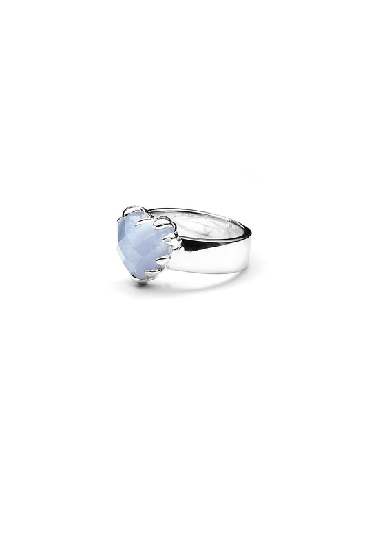 Stolen Girlfriend Blue Lace Agate Love Claw Ring