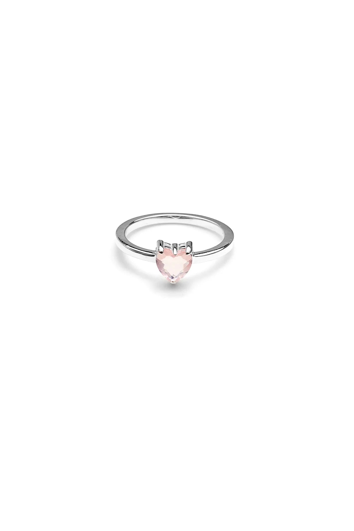 Stolen Girlfriend Sterling Silver Rose Quartz Talon Ring