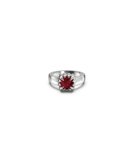 Stolen Girlfriend Sterling Silver Garnet Baby Claw Ring
