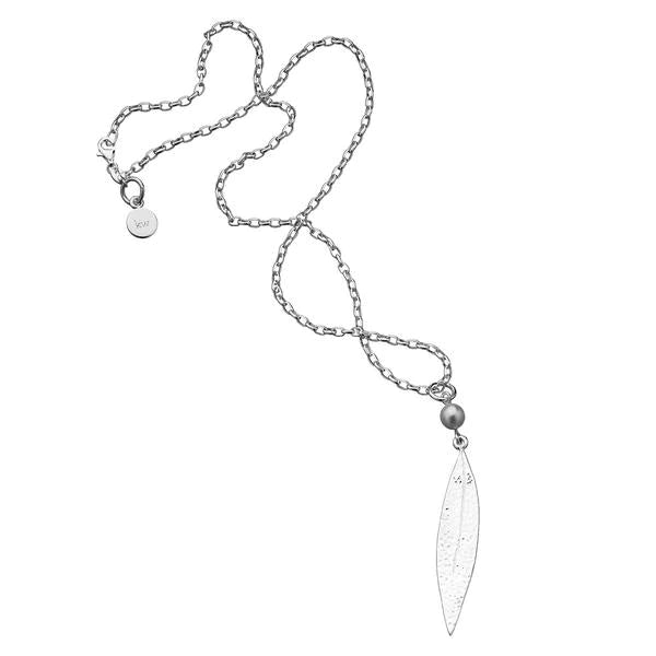 Karen Walker Leaf Pendant Cultured Pearl Necklace