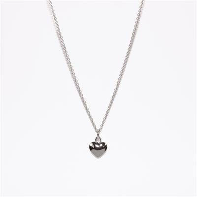 Stg Heart Pendant Necklace