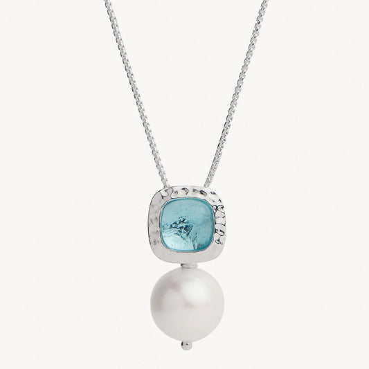 Najo Blue Lagoon Pendant with Freshwater Pearl