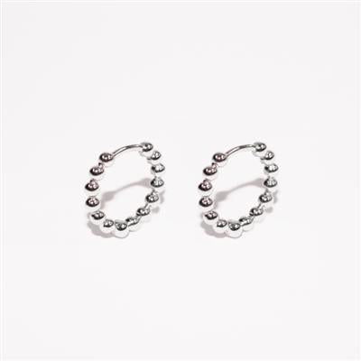 Sterling Silver Bubble Huggie Earrings