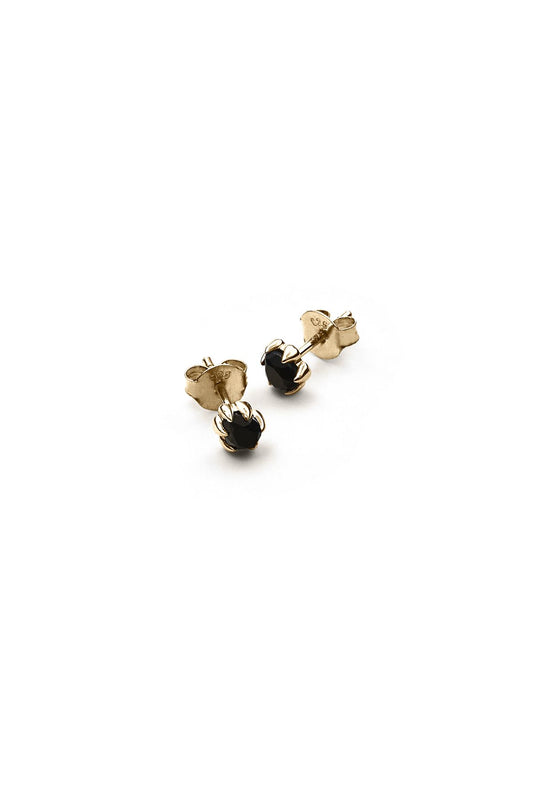 Stolen Girlfriend Micro Onyx 18ct Gold Plated Studs