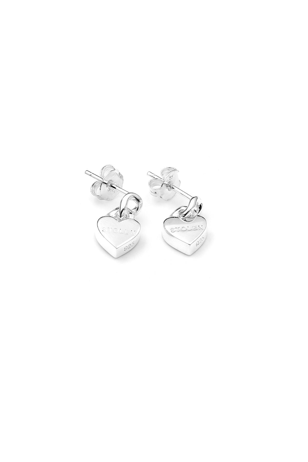 Stolen Girlfriend Sterling Silver Mini Love Chain earrings