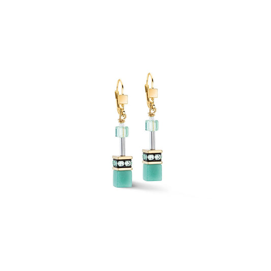 Couer de Lion Green Geocube Earrings