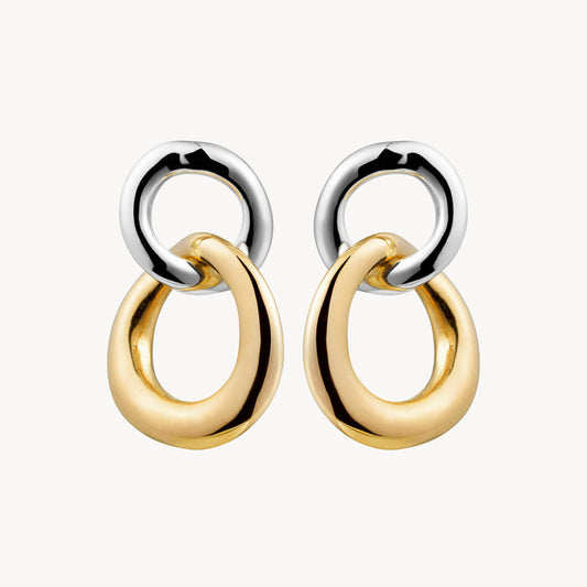 Najo Bi-tone Tranquila Stud Earrings