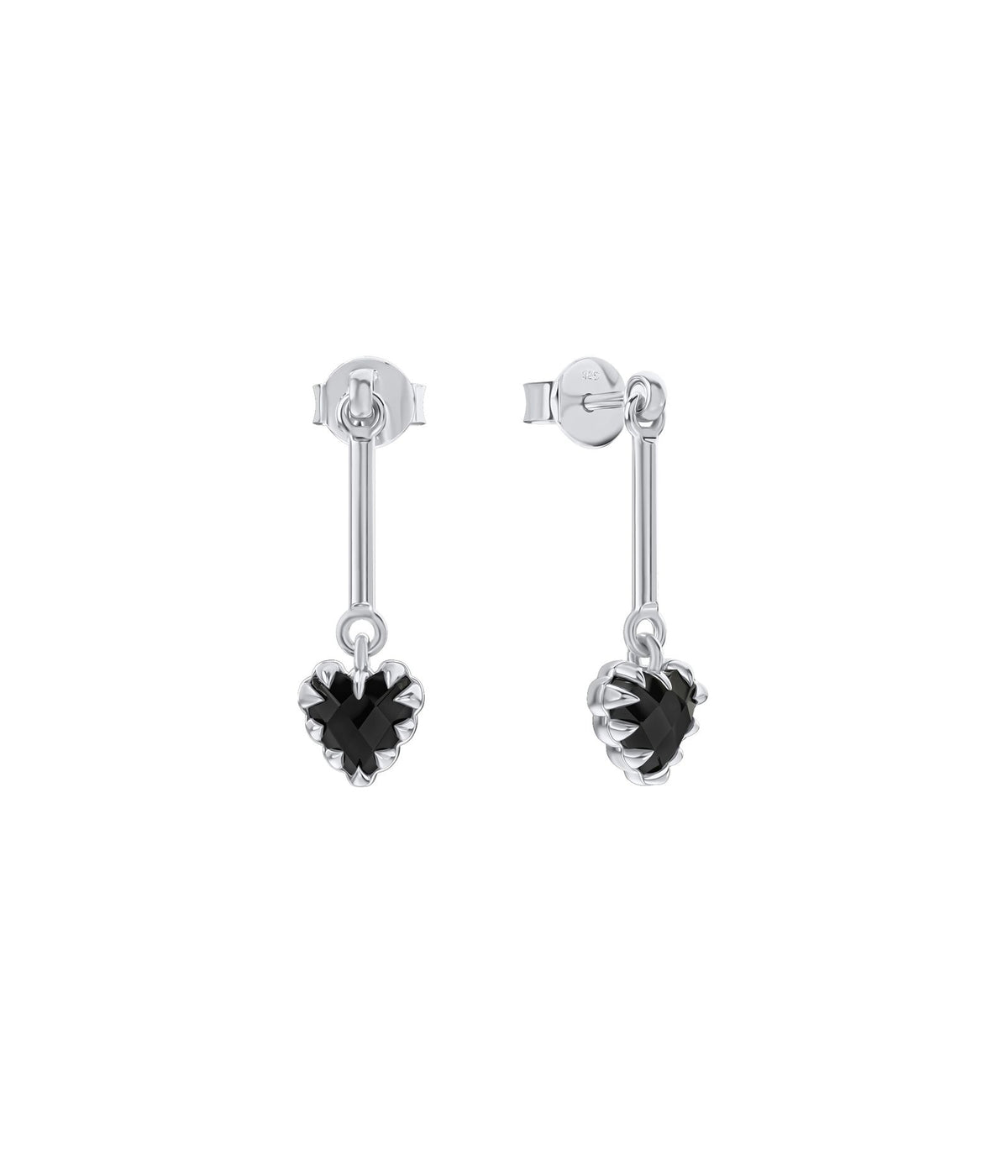 Stolen Girlfriends Club Sterling Silver Love Claw Bar Earrings