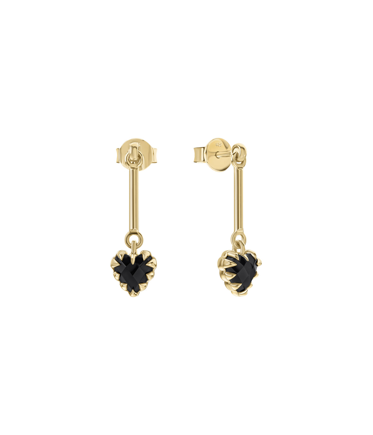 Stolen Girlfriends Club Love Claw Bar Earrings - 18K Gold Plated