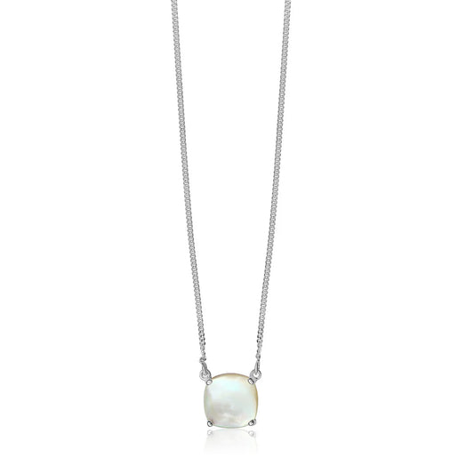 La Stele Mother of Pearl Dome Necklace