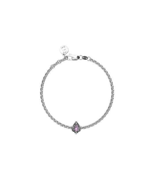 Stolen Girlfriend Jagged Edge Amethyst Teardrop Bracelet