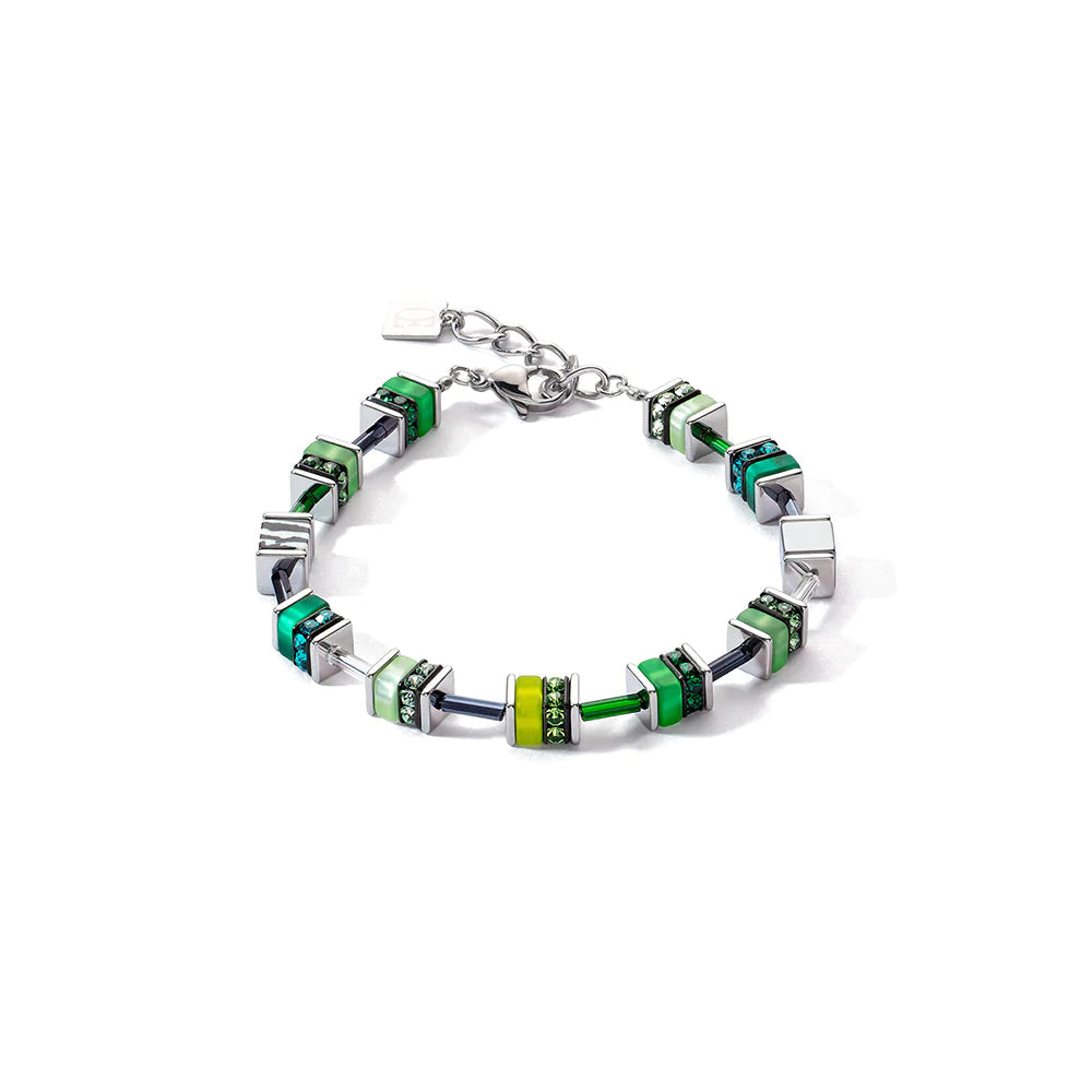 Coeur De Lion Geo Cube Fresh Green Bracelet
