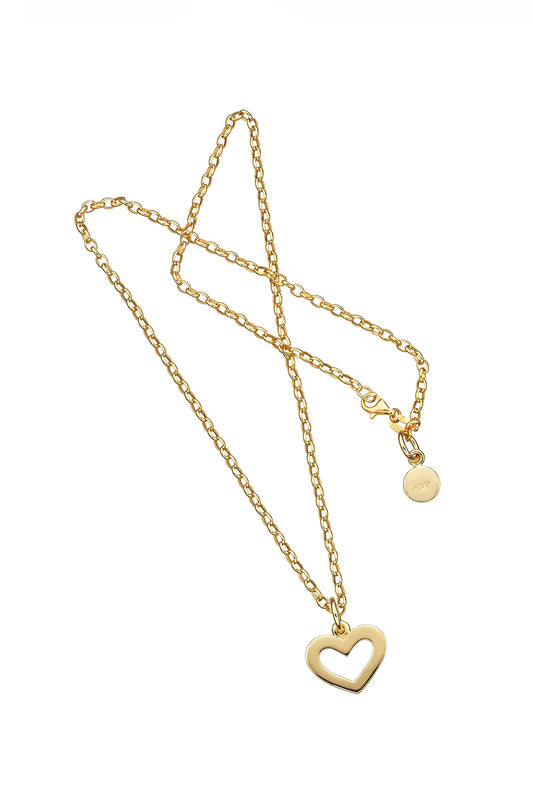 Karen Walker Golden Icon Heart Necklace