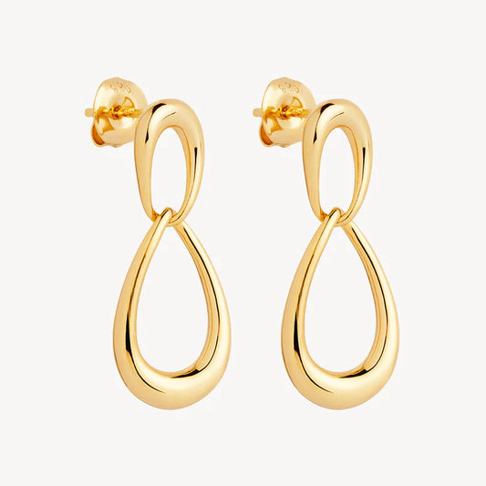 Najo Large Vivante 14 ct Yellow Gold Plated Drops